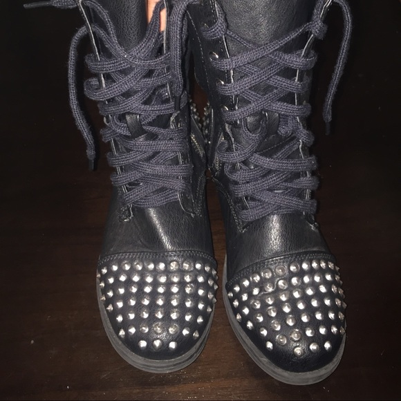 Studded Combat Boots