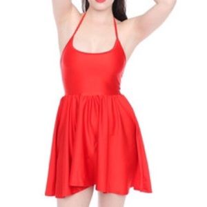 Nylon tricot figure skater dress