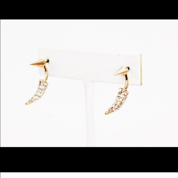 Crystal Horn And Spike Ear Jacket