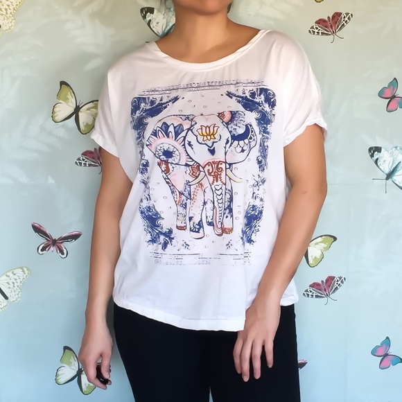 Elephant print loose fit t-shirt - Picture 1 of 1
