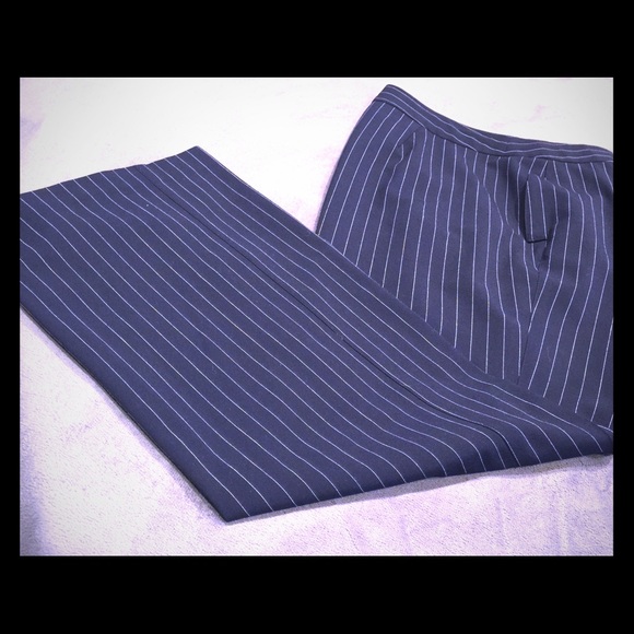 Navy Pin striped dress slacks