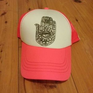 Billabong coral women's trucker hat