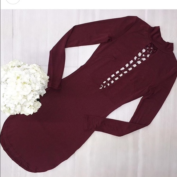 Burgundy midi