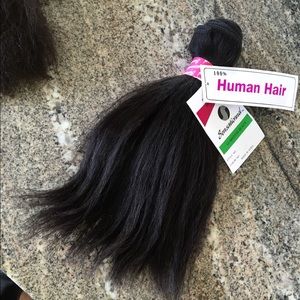 100% human hair full weft 12" color 1B