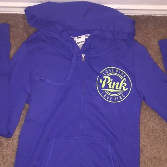 Victoria's Secret Pink purple zip up hoodie XS