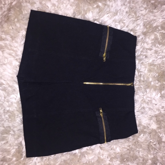 black & gold high waist shorts