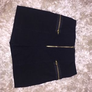 black & gold high waist shorts