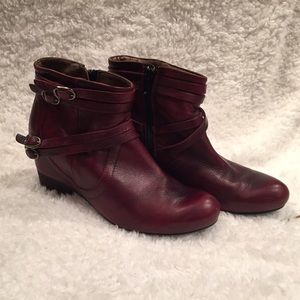 Miz Mooz Burgundy Booties Sz 7.5
