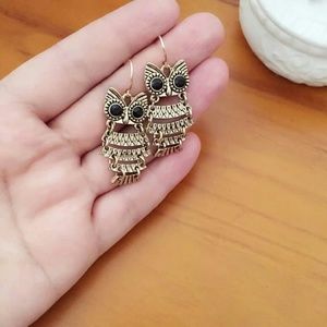NEW Gold Owl Earrings