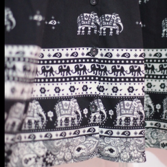 Button up elephant print dress from Asos - NWT - Picture 3 of 4