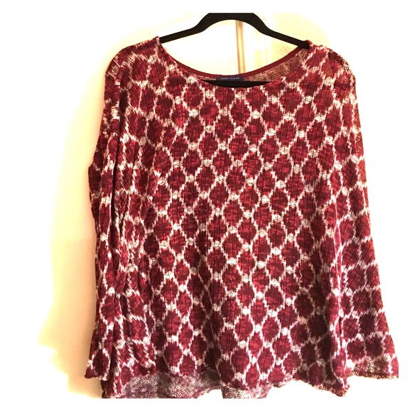 Boutique Crimson and White Long Sleeve