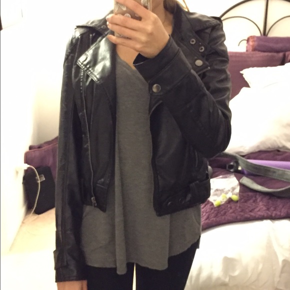 Faux leather jacket