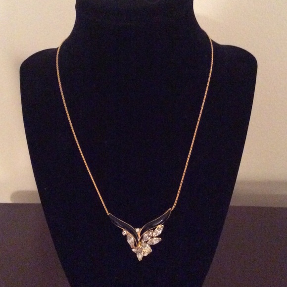 Black & CZ Necklace