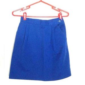 Royal Blue Pendleton Skirt