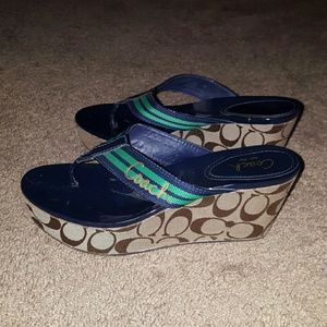 FINAL MARKDOWN  Coach wedge flip flops