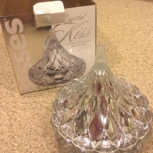 Crystal Hershey kiss candy dish