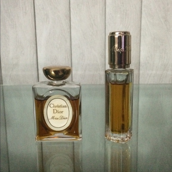 2 vintage perfumes by Christian Dior Miss Dior.