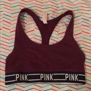 Pink sports bra