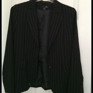 Black Pin Stripe Blazer