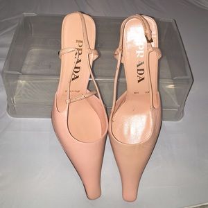 Pravda Peach Colored Sling Shoes