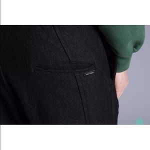 Takeshy Kurosawa Pants - Takeshy Kurosawa Men's Black Wool Blend Trousers Takeshy Kurosawa Pants - Takeshy Kurosawa Men's Black Wool Blend Trousers