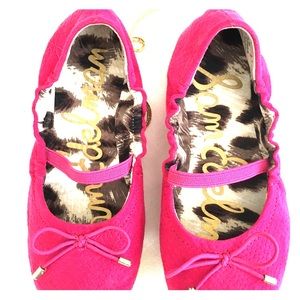 KIDS SAM EDELMAN HOT PINK SHOES