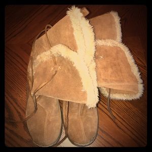 LOWER PRICE!! Merona Brown Suede Lace Up Boots