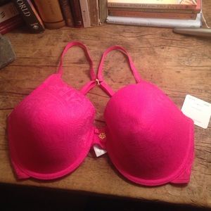 Jessica Simpson Bright Pink Lightly Padded Bra 36D