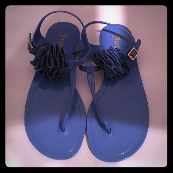Juicy Couture Summer Blue Jelly Sandals