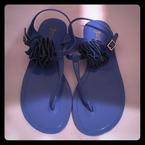 Juicy Couture Summer Blue Jelly Sandals