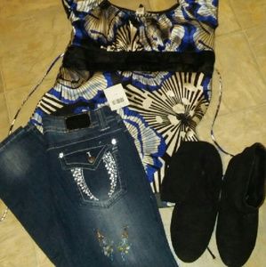 Red Rivet Skinny Jeans