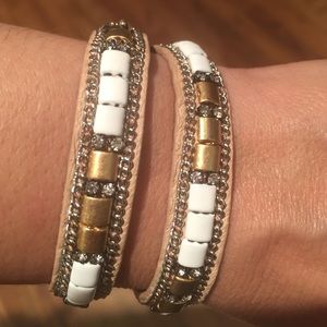 Stella &Dot leather wrap bracelet