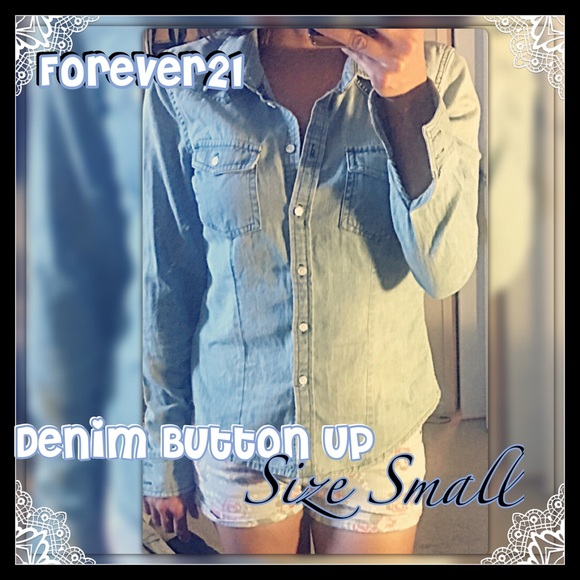 Size S Denim Button Up Shirt (not jacket)