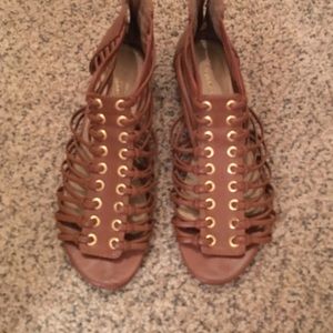 Tan gladiator sandals