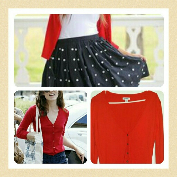 Red cardigan. Old Navy brand. Worn once.