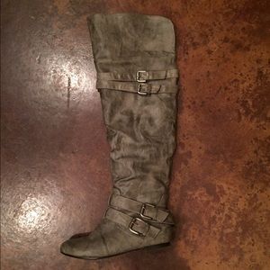 Over the knee slouch boots!