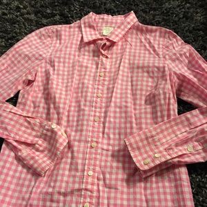 J Crew Gingham Button Down