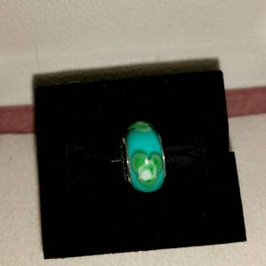 PANDORA sterling silver murano glass charm