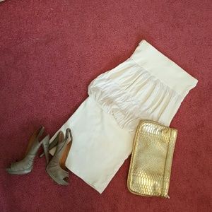 Patrizia Pepe Bandeau Off-white dress size 0