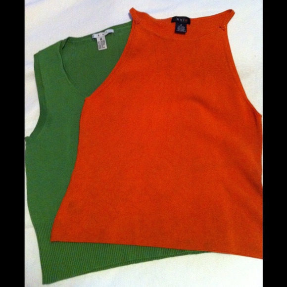 Two sleeveless sweaters