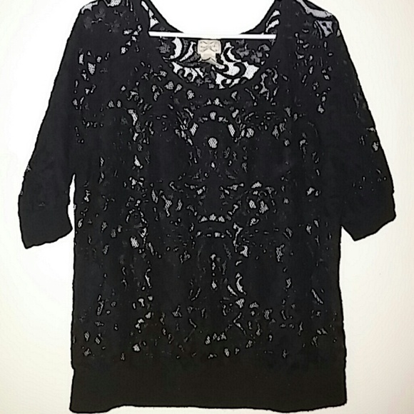 Black lace top