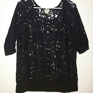 Black lace top