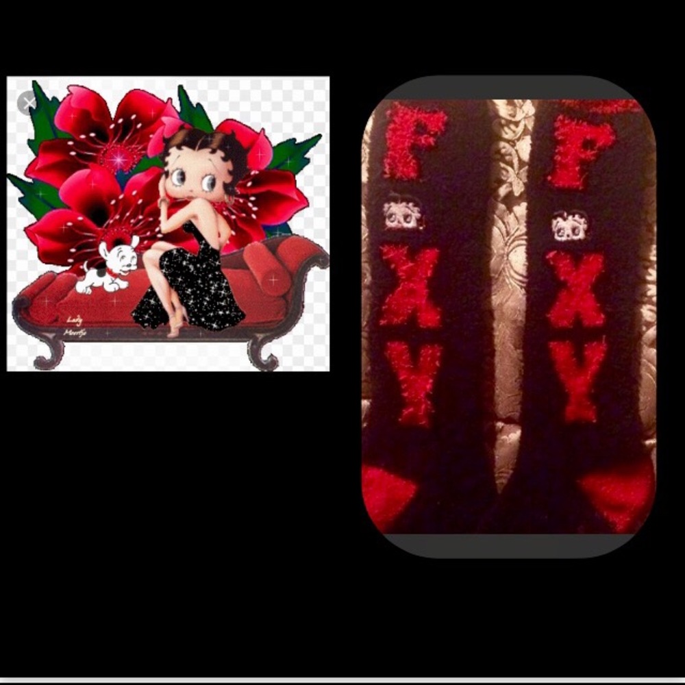🦋Betty Boop ❤️ Plush knee highs❤️FOXY - Picture 2 of 5