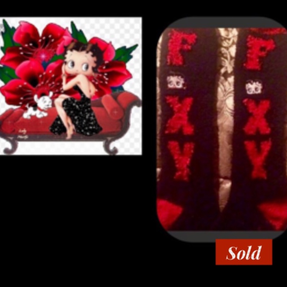 🦋Betty Boop ❤️ Plush knee highs❤️FOXY - Picture 1 of 5