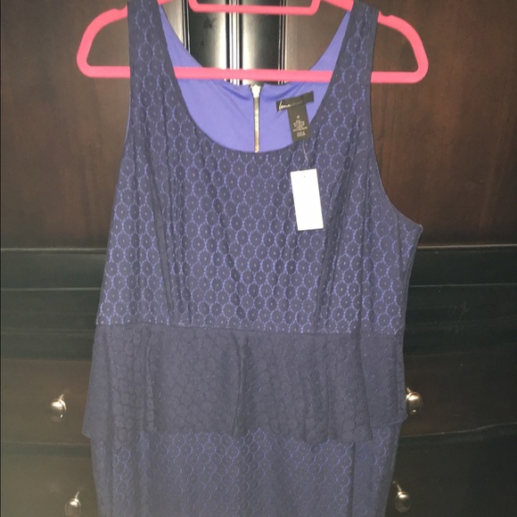 Navy peplum dress