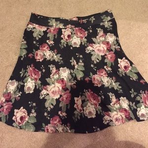 Flower skater skirt