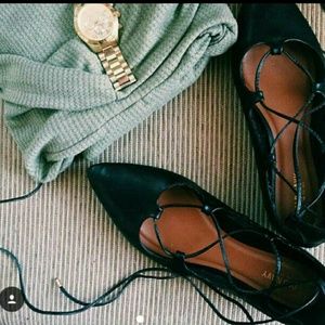 Size 7 Lace up Ballet Shoes from Old Navy