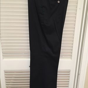 Wide Leg Cotton Pants with Cuffs
