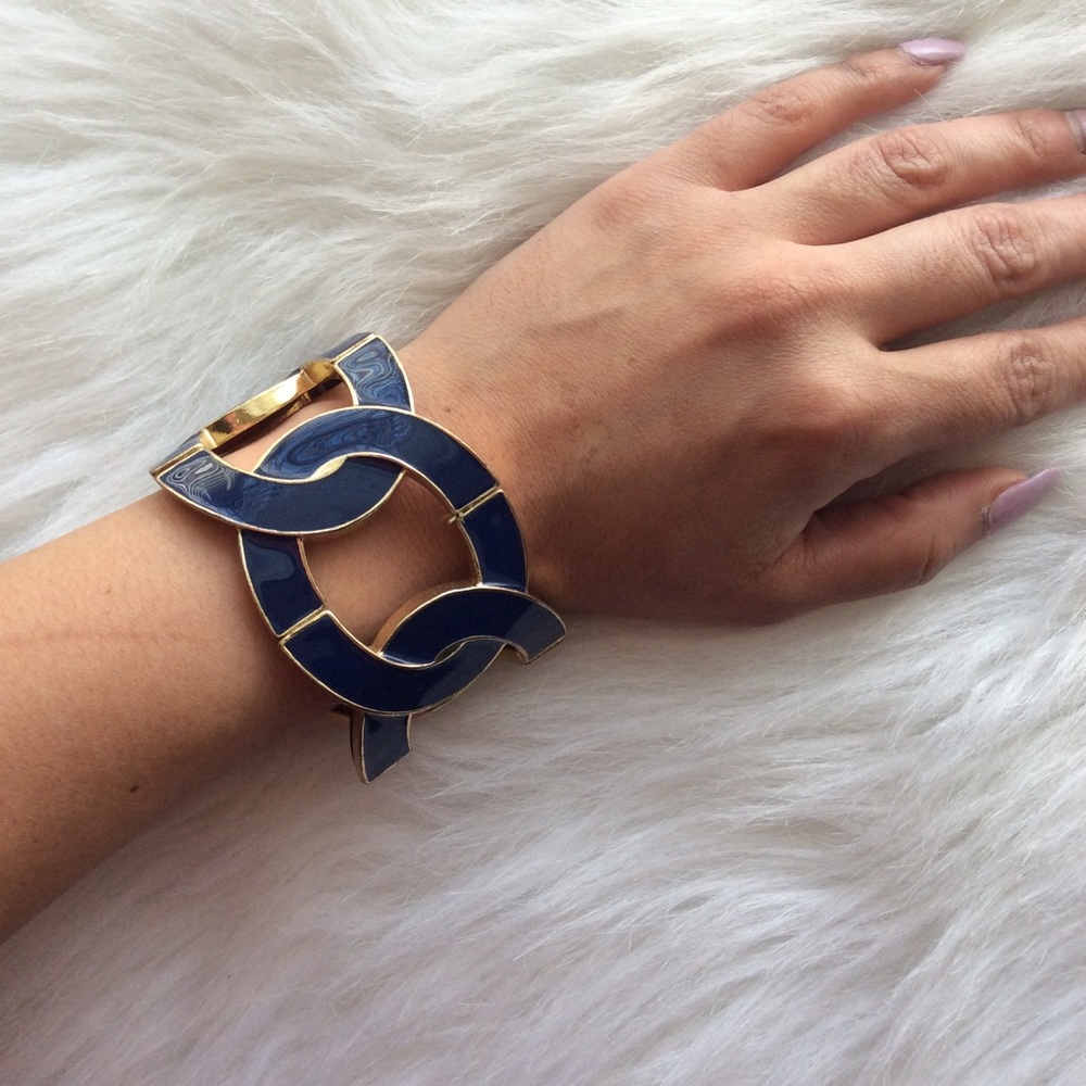 Blue enamel bracelet