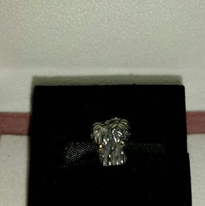 PANDORA sterling silver & 14K gold charm